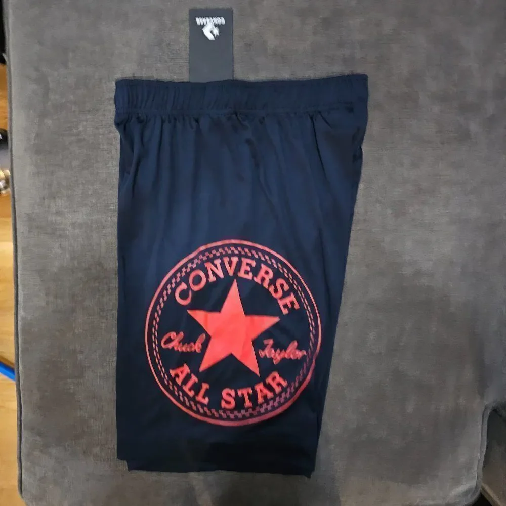 Converse Boy's Dark Blue Convertible Chuck Patch Mesh Graphic Shorts Size Large